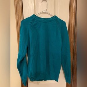 Lands’ End teal sweater, size large